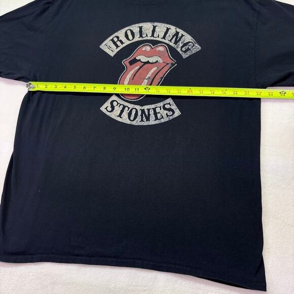 The Rolling Stones 1978 Replica Big Logo Band Tee Shirt Black Size XL - Picture 4 of 7